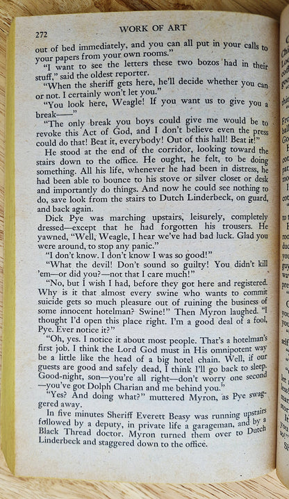 Work of Art von Sinclair Lewis (Gut, 1962, TB, 320 Seiten, Popular Library)