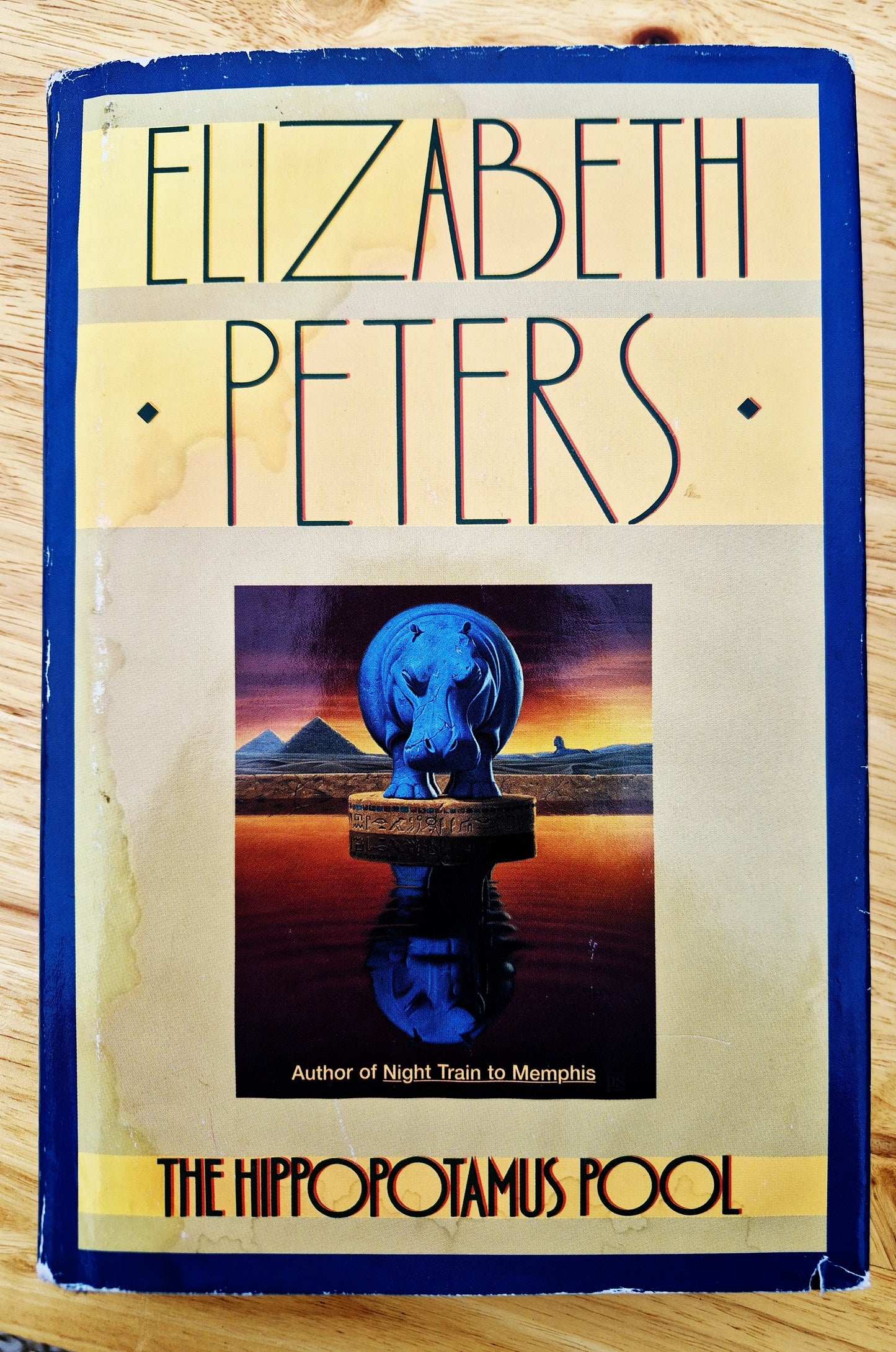Elizabeth Peters: The Hippopotamus Pool (Amelia Peabody #8, Sehr gut, 1996, HC, 303 Seiten, Warner Books)