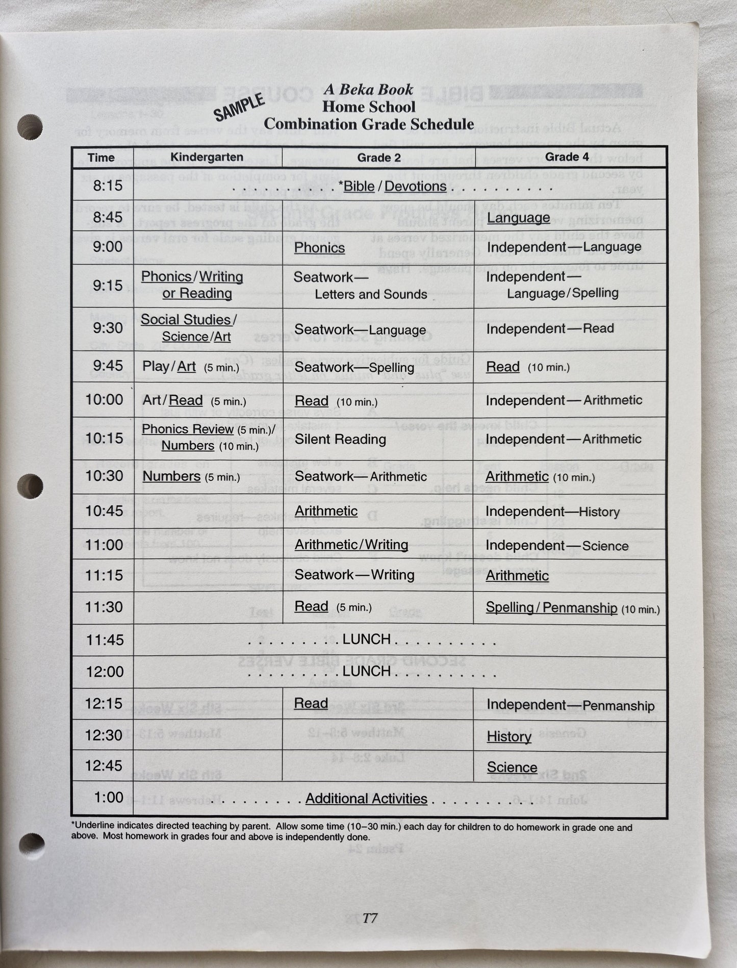 Abeka Homeschool Phonics, Reading & Spelling 2 Lehrplan/Stundenpläne 3. Auflage