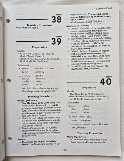 Abeka Homeschool Phonics, Reading & Spelling 2 Lehrplan/Stundenpläne 3. Auflage