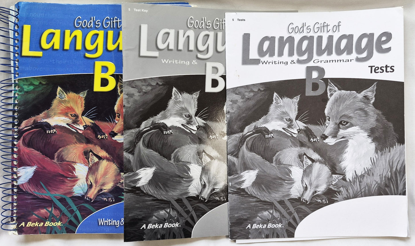 Abeka God's Gift of Language B Teacher Ed., Tests, Test Key Set 2nd edition