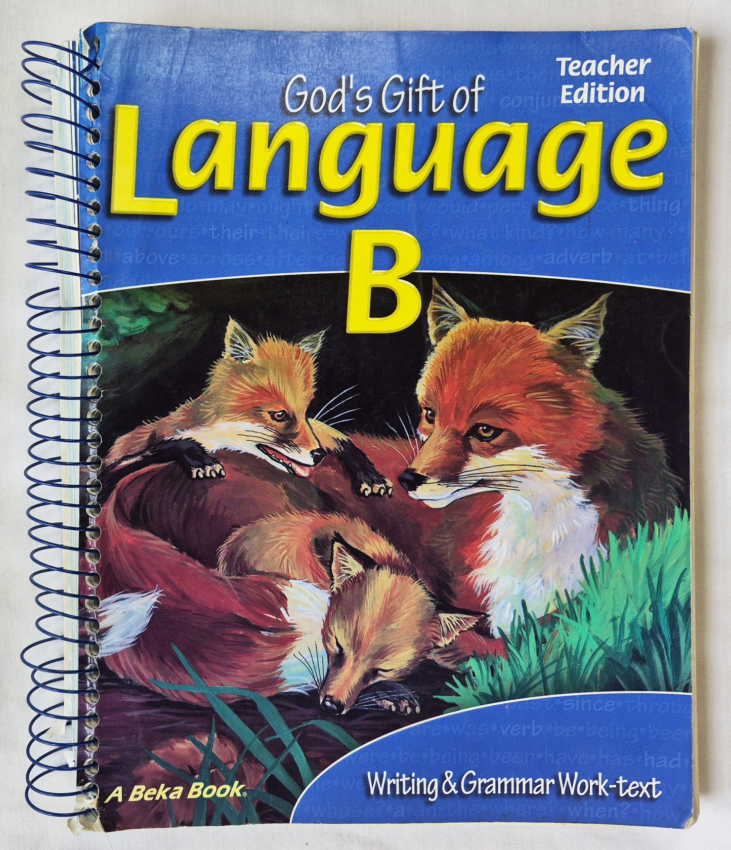 Abeka God's Gift of Language B Teacher Ed., Tests, Test Key Set 2nd edition