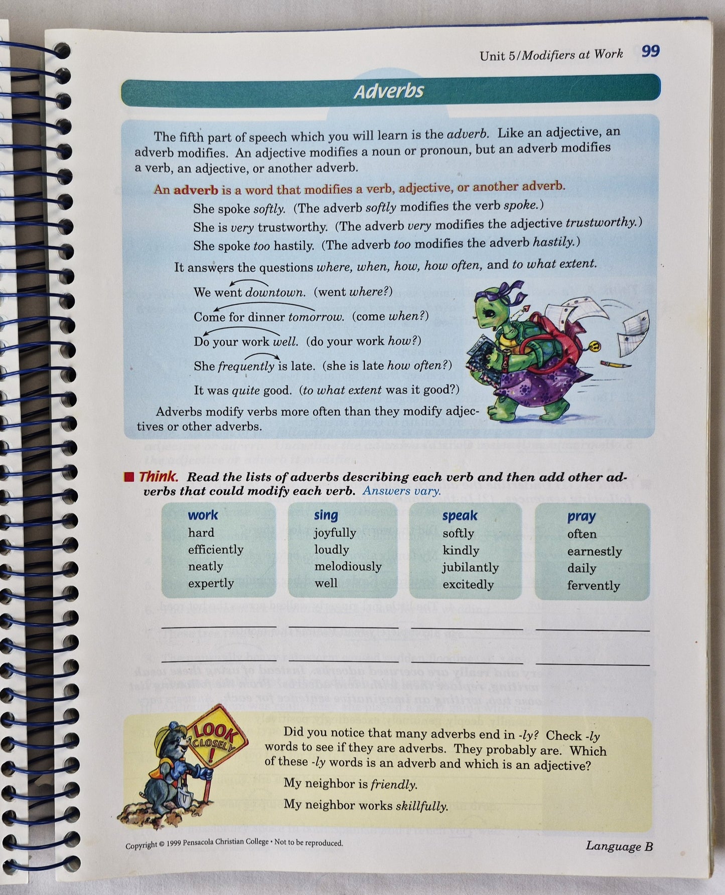 Abeka God's Gift of Language B Teacher Ed., Tests, Test Key Set 2nd edition