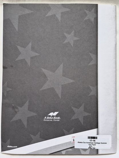 Abeka Our American Heritage Grade 3 Quizzes and Tests 4. Auflage (Wie neu, 2006, Pbk, 65 Seiten)