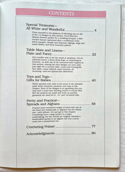 Better Homes and Gardens Weiße Häkelarbeiten Herausgeber Gerald M. Knox (Sehr gut, 1988, Taschenbuch, 80 Seiten, Meredith Corp.)