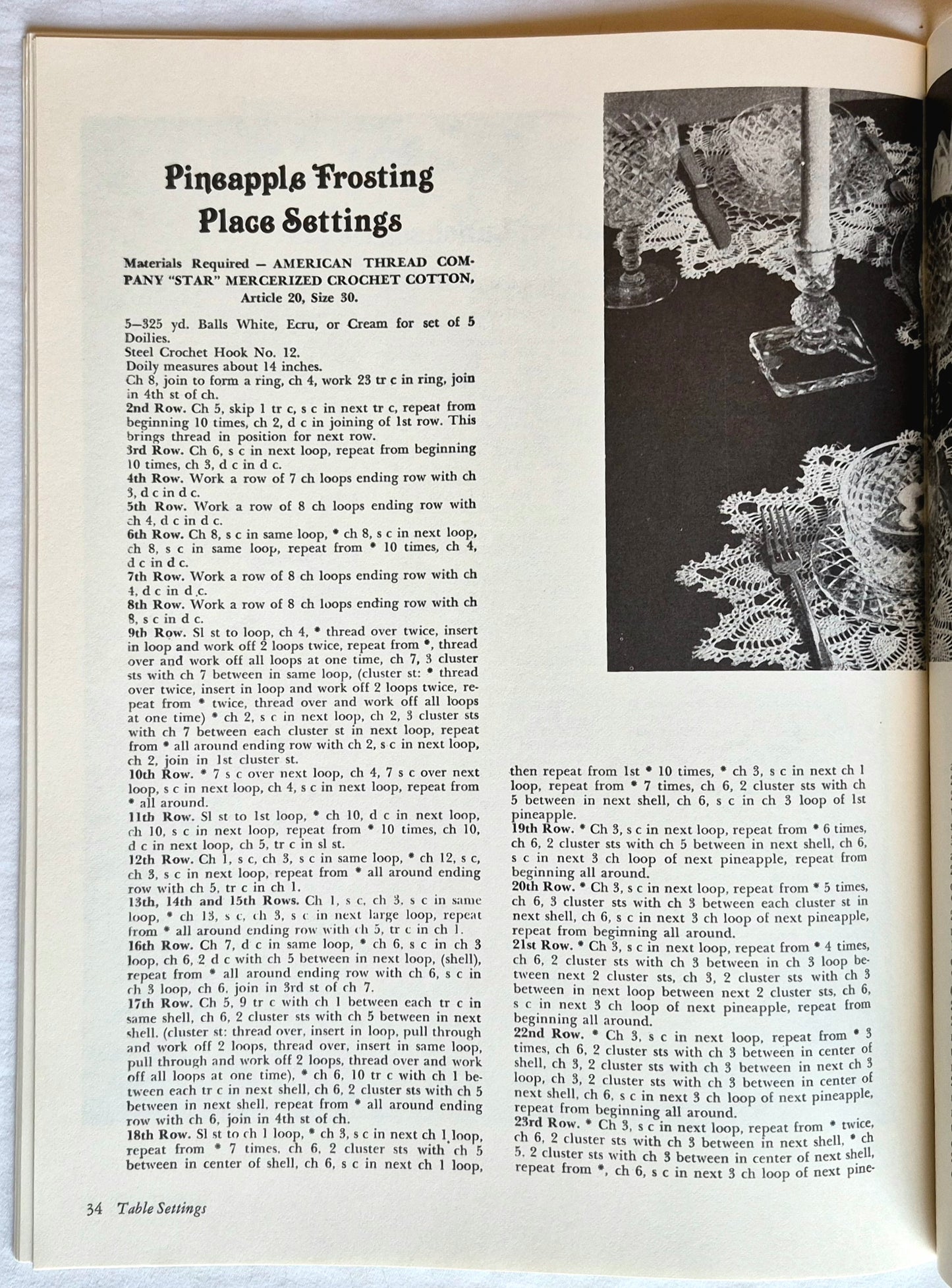 Treasury of Pineapple Designs for Crocheting Herausgeberin Linda Macho (Sehr gut, 1983, Paperback, 48 S., Dover)