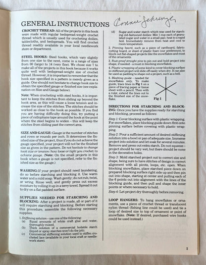 Weihnachtsornamente & Schneeflocken aus Häkelgarn von Mary Thomas (Sehr gut, 1984, Pbk, 17 Seiten, American School of Needlework)
