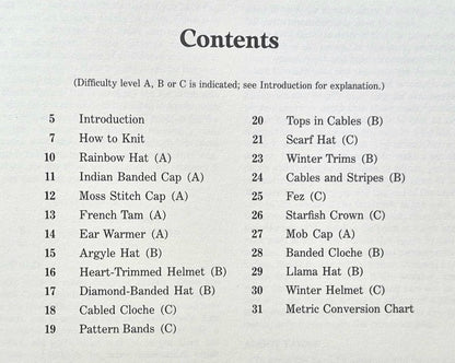 Easy-to-Knit Hats for the Whole Family von Jill C. Weiner (Sehr gut, 1985, Taschenbuch, 32 Seiten, Dover)