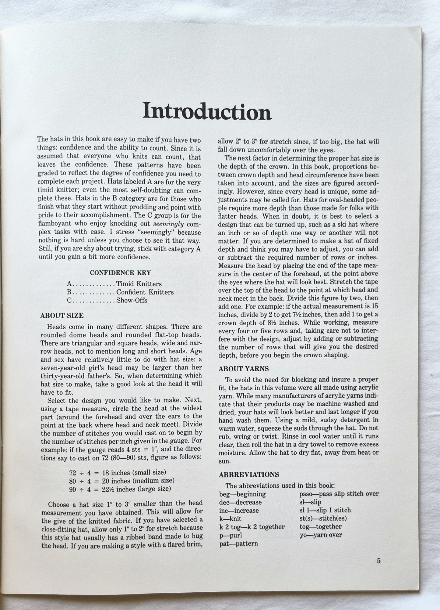 Easy-to-Knit Hats for the Whole Family von Jill C. Weiner (Sehr gut, 1985, Taschenbuch, 32 Seiten, Dover)