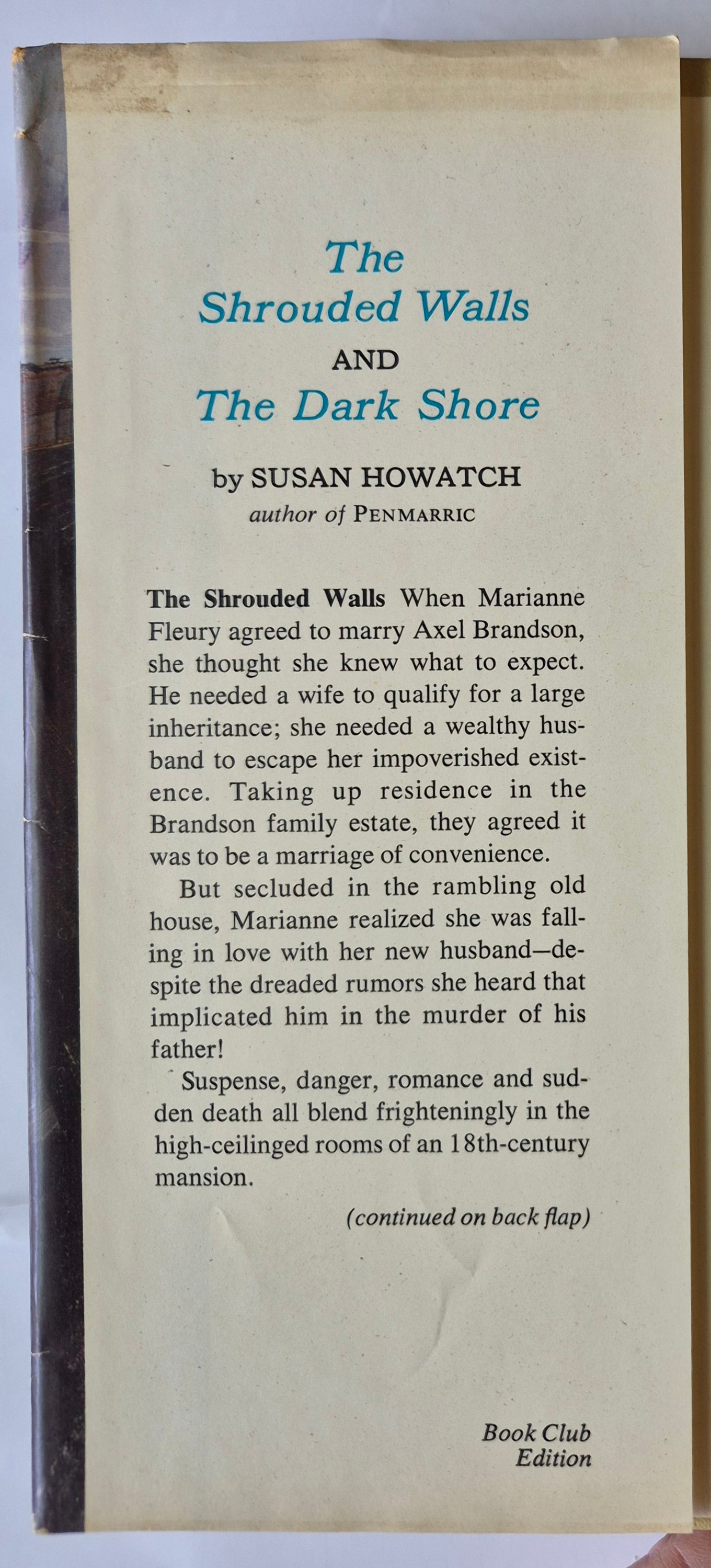 The Shrouded Walls & The Dark Shore von Susan Howatch (Gut, 1968, Gebunden, 380 Seiten, Stein & Day)