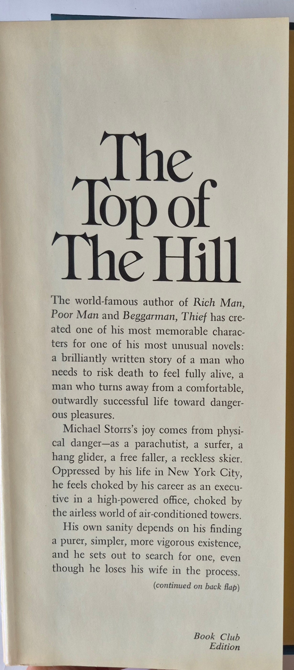 The Top of the Hill von Irwin Shaw (Sehr gut, 1979, HC, 281 S., Delacorte Press)