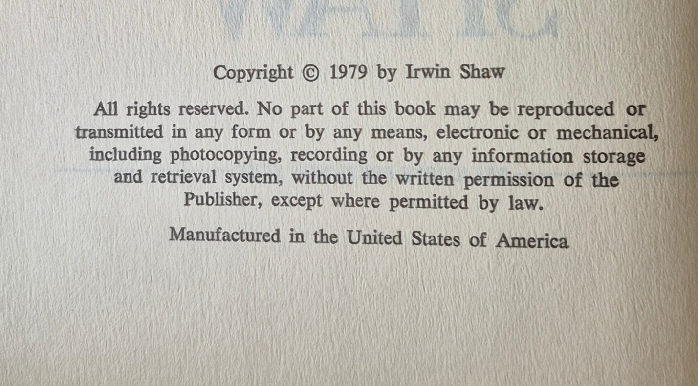 The Top of the Hill von Irwin Shaw (Sehr gut, 1979, HC, 281 S., Delacorte Press)