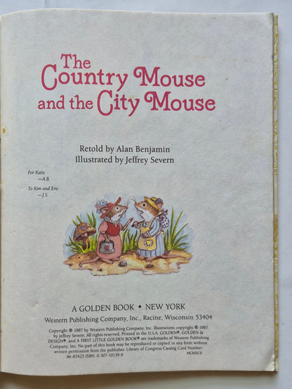 The Country Mouse and the City Mouse von Alan Benjamin; Jeffrey Severn (Gut, 1987, Taschenbuch, 32 Seiten, Western Pub)