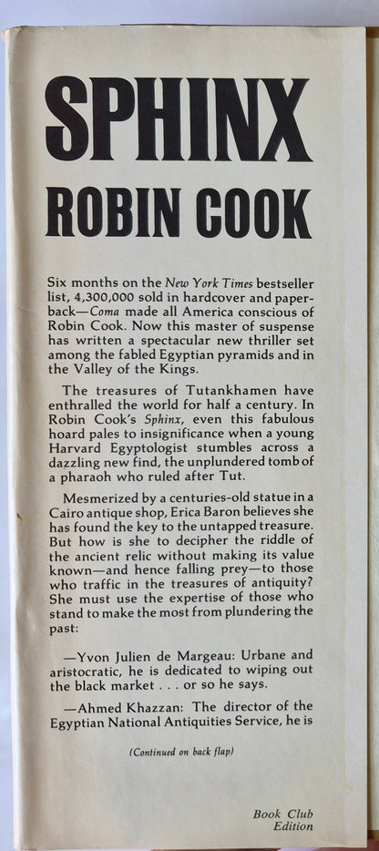 Sphinx von Robin Cook (Sehr gut, 1979, gebunden, 317 Seiten, G.P. Putnam)