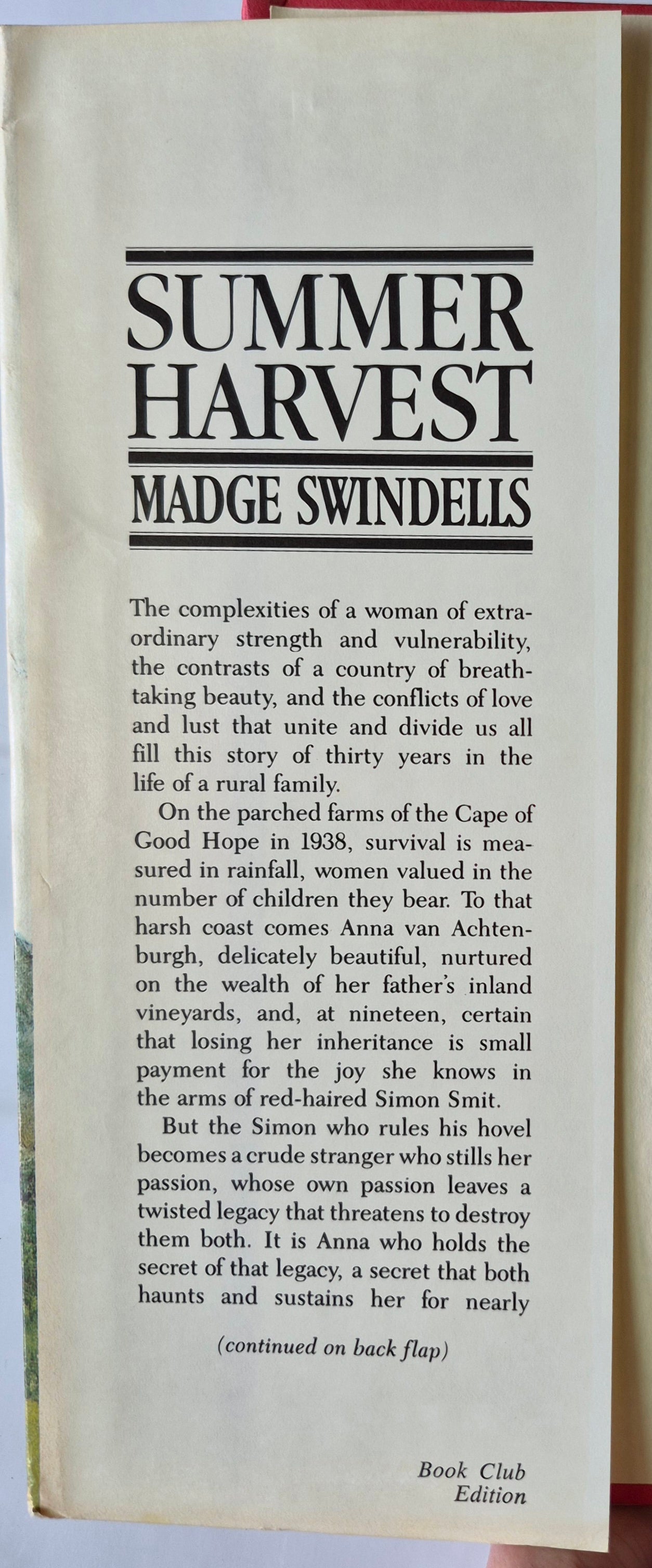 Summer Harvest von Madge Swindells (Sehr gut, 1983, gebunden, 467 Seiten, Doubleday & Co)