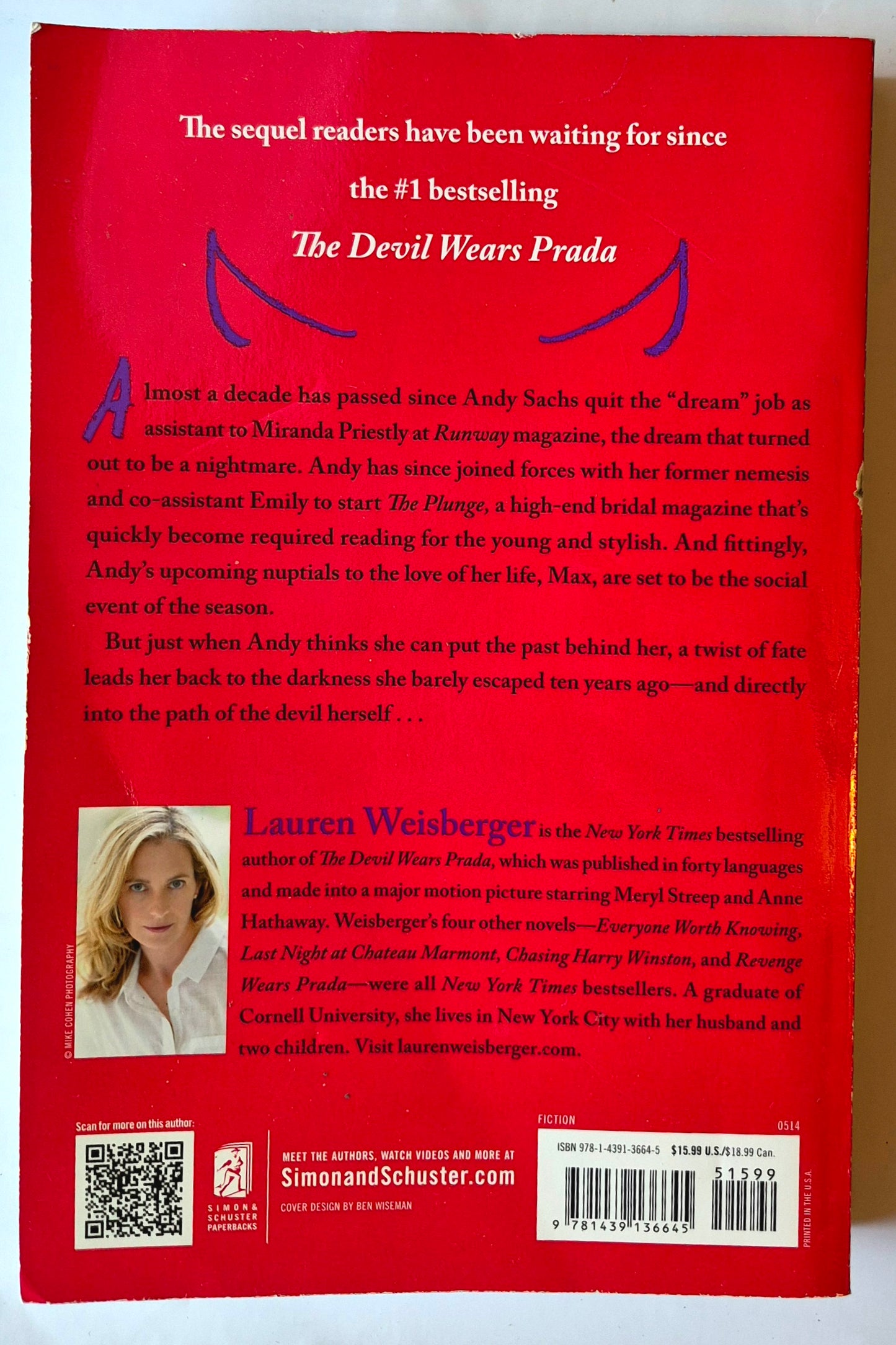 Revenge Wears Prada von Lauren Weisberger (Sehr gut, 2014, TB, 400 S., Simon & Schuster)