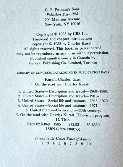 On the Road with Charles Kuralt von Charles Kuralt (Sehr gut, 1985, gebunden, 316 Seiten, G.P. Putnam's Sons)