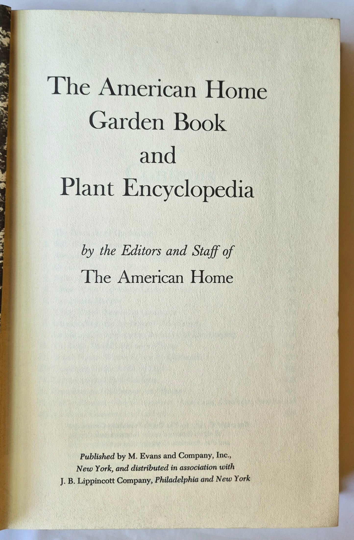 The American Home Garden Book and Plant Encyclopedia (Sehr gut, 1963, HC, 512 Seiten, M. Evans & Co.)