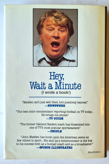 Hey, Wait a Minute (I Wrote a Book!) von John Madden (Sehr gut, 1984, HC, 240 Seiten, Villard Books)