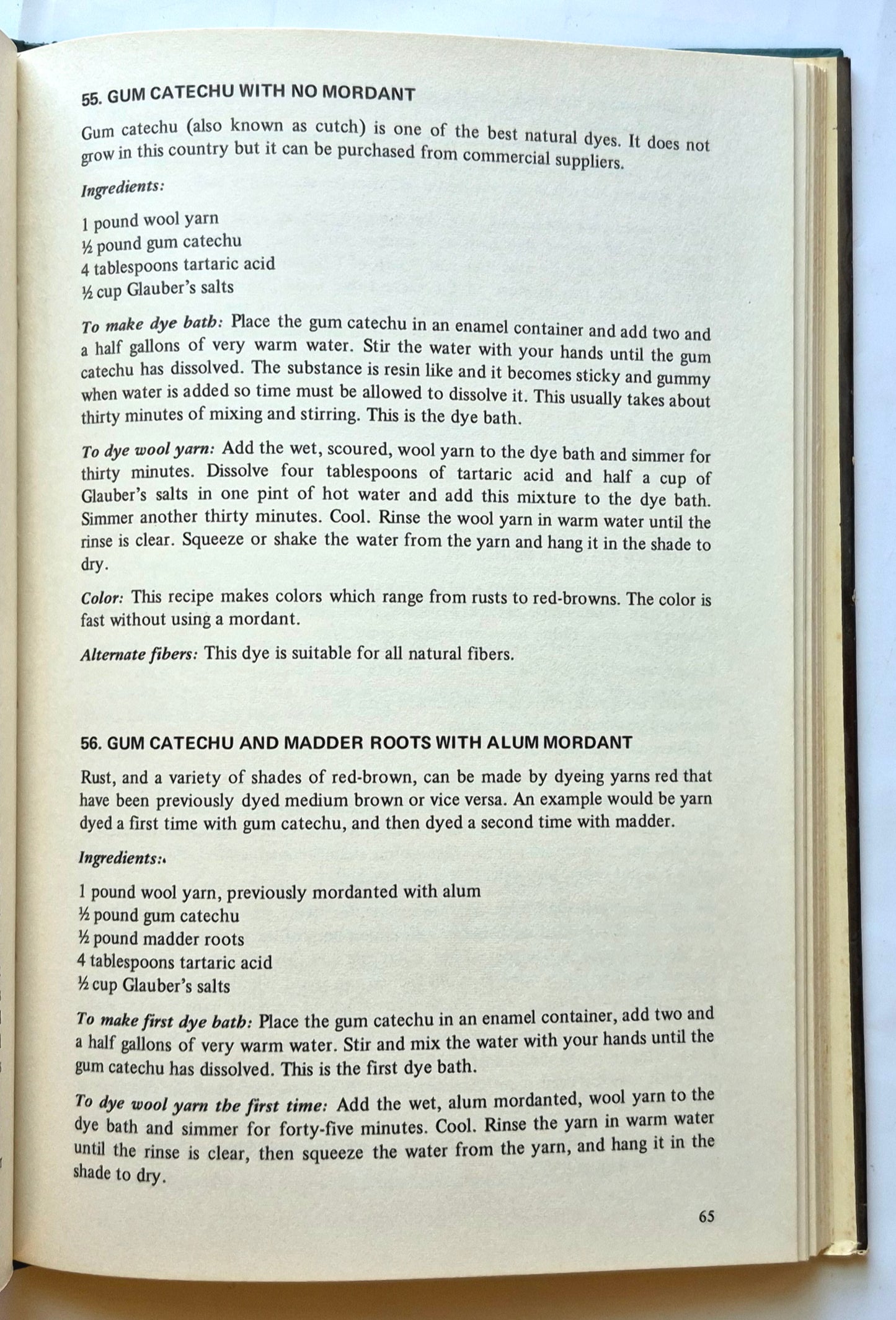 Vegetable Dyeing: 151 Color Recipes for Dyeing Yarns and Fabrics with Natural Materials von Alma Lesch (Sehr gut, 1971, gebunden, 146 S., Watson-Guptill)
