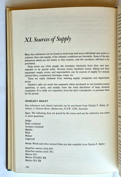 Vegetable Dyeing: 151 Color Recipes for Dyeing Yarns and Fabrics with Natural Materials von Alma Lesch (Sehr gut, 1971, gebunden, 146 S., Watson-Guptill)