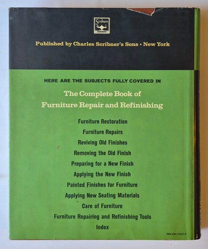 The Complete Book of Furniture Repair and Refinishing von Ralph Parsons Kinney (Sehr gut, 1971, gebunden, 276 Seiten, Charles Scribner's Sons)