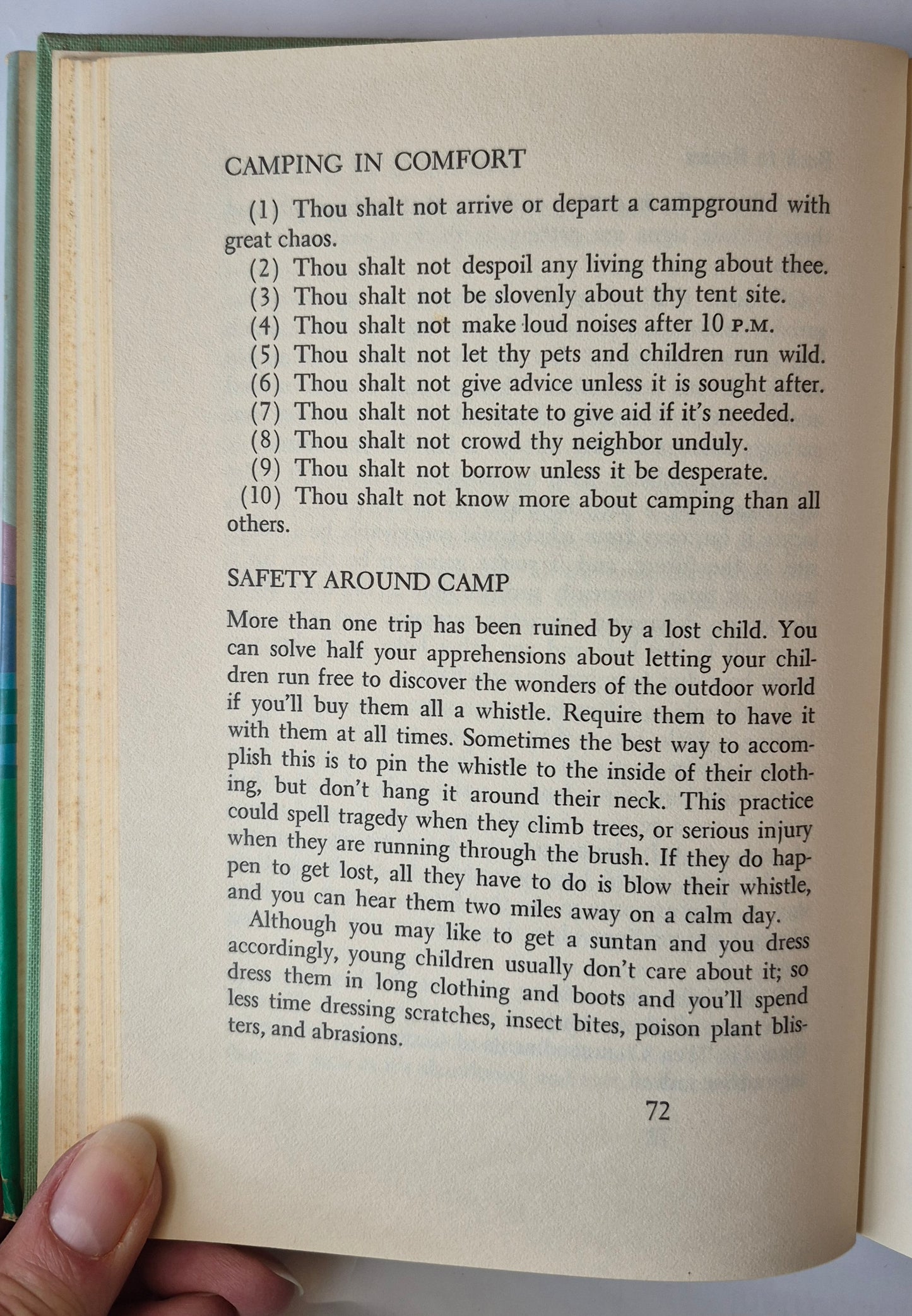 Camping in Comfort: A Guide to Modern Outdoor Vacations by Norman and Sil Strung (Very good, 1971, HC, 262 pgs, J.B. Lippincott)