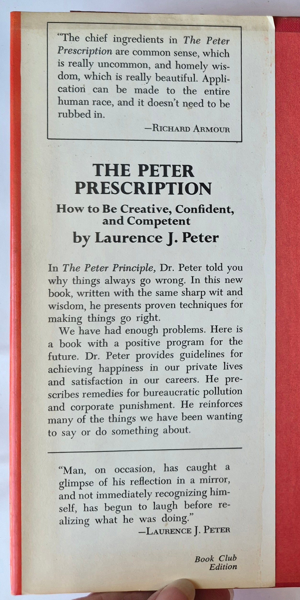 The Peter-Prinzip oder Wie man vermeidet, ein Idiot zu sein von Laurence J. Peter (Sehr gut, 1972, gebunden, 224 Seiten, William Morrow & Co)