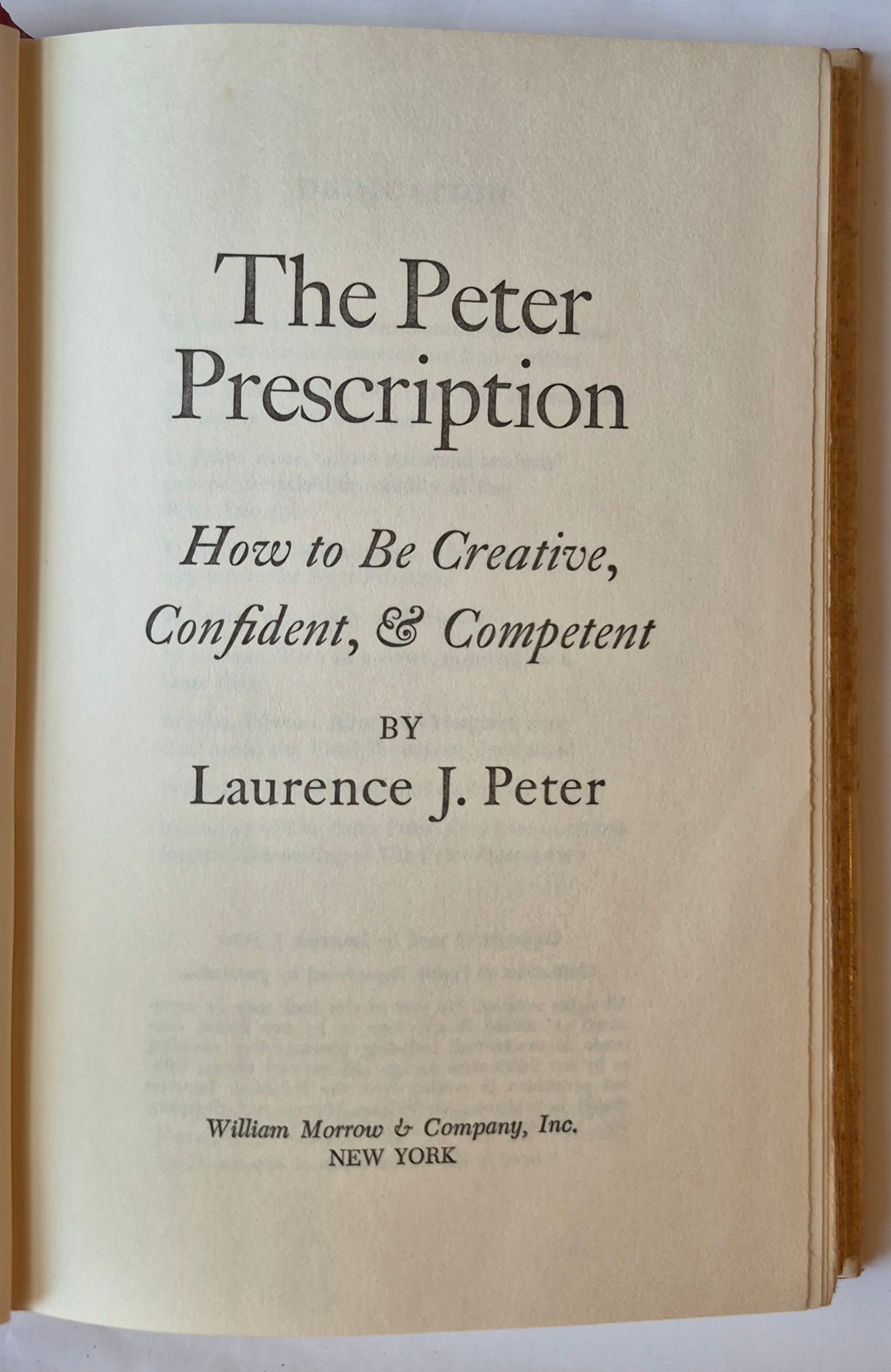 The Peter-Prinzip oder Wie man vermeidet, ein Idiot zu sein von Laurence J. Peter (Sehr gut, 1972, gebunden, 224 Seiten, William Morrow & Co)