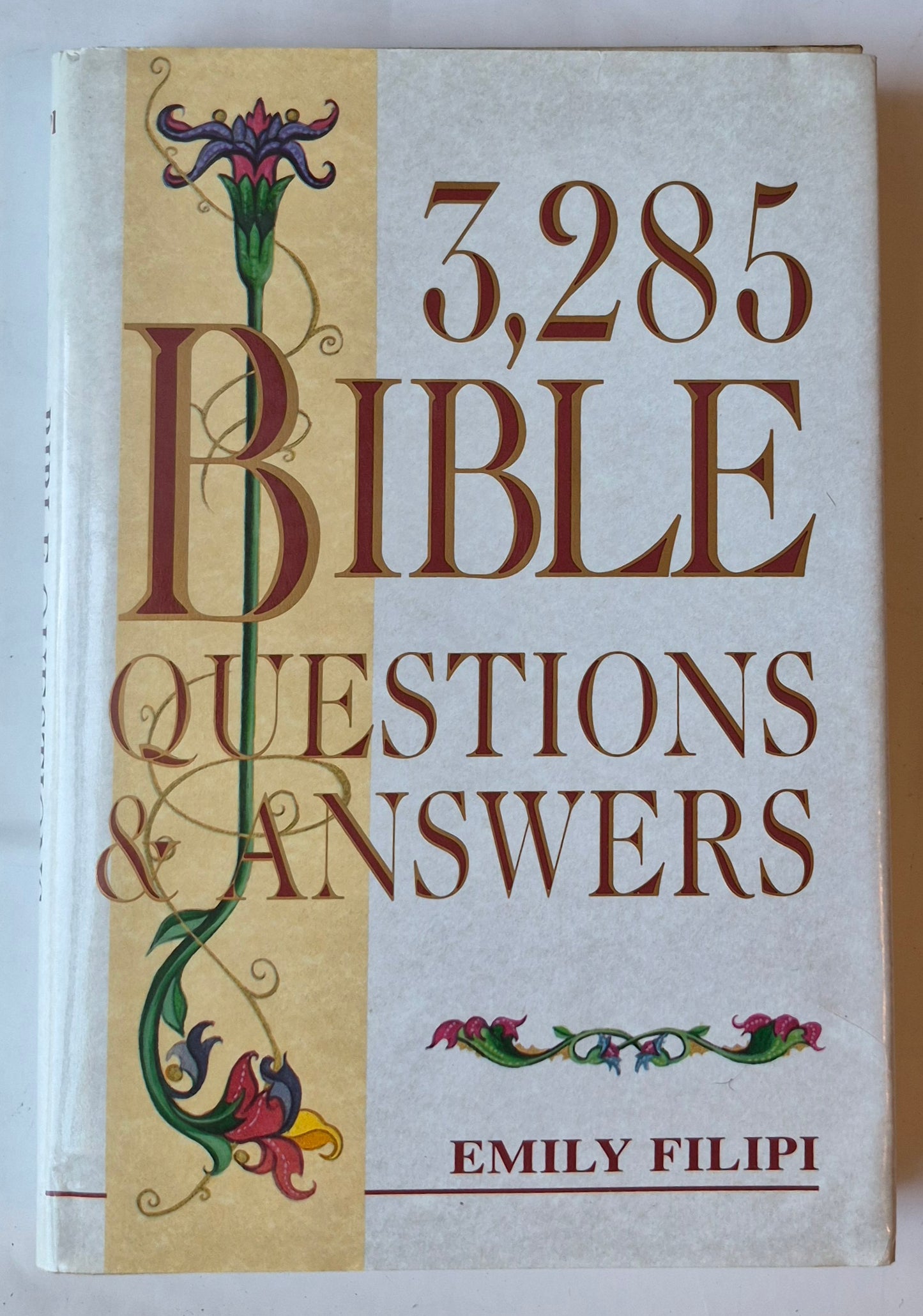3,285 Bible Questions & Answers by Emily Filipi (Very good, 1990, HC, 325 pgs, Wings Books)