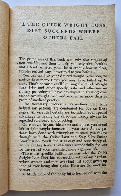 The Doctor's Quick Weight Loss Diet von Irwin M. Stillman; Samm S. Baker (Sehr gut, 1983, Taschenbuch, 252 Seiten, Dell)