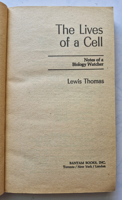 Die zelluläre Symphonie by Lewis Thomas (Sehr gut, 1975, Tb, 180 S., Bantam Books)