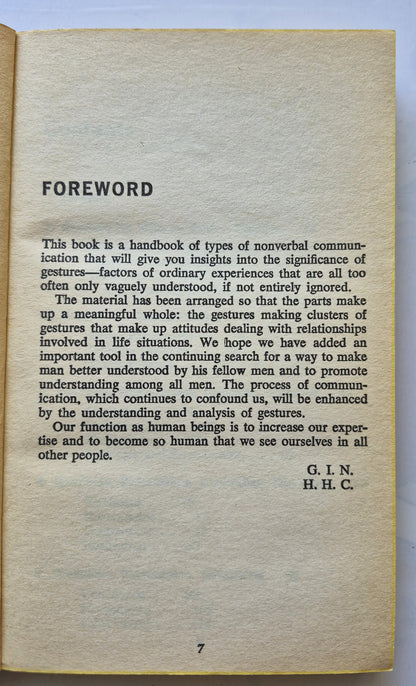 Die Kunst, Menschen zu lesen von Gerald I. Nierenberg; Henry H. Calero (Sehr gut, 1973, Taschenbuch, 189 S., Pocket Books)