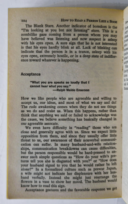Die Kunst, Menschen zu lesen von Gerald I. Nierenberg; Henry H. Calero (Sehr gut, 1973, Taschenbuch, 189 S., Pocket Books)