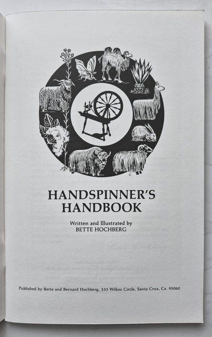 Handspinner's Handbook von Bette Hochberg (Sehr gut, 1980, Taschenbuch, 66 Seiten)