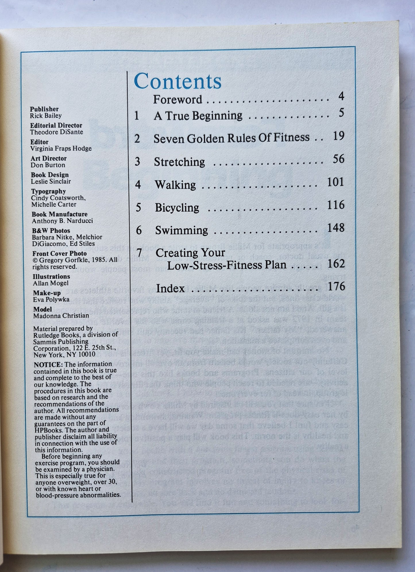 Low-Stress Fitness von Millie Brown (Sehr Gut, 1985, Pbk, 176 S., The Body Press)