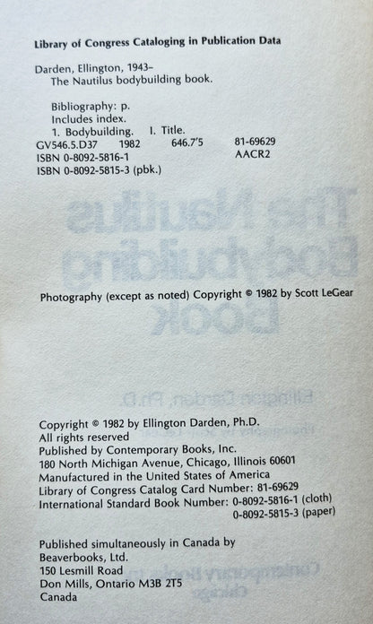 The Nautilus Bodybuilding Book von Ellington Darden (Gut, 1981, TB, 306 Seiten, Contemporary Books)