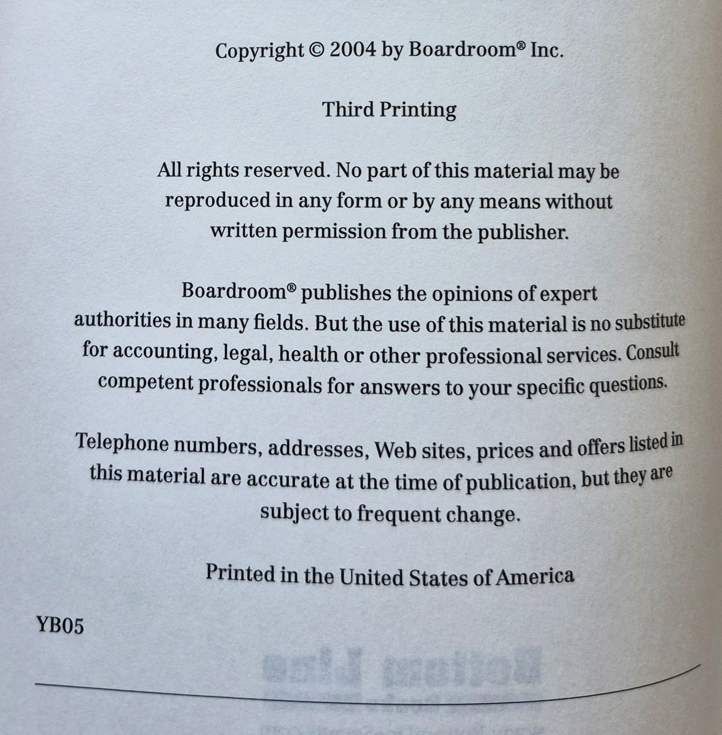 Library of Forbidden Secrets von Boardroom, Inc. (Gut, 2004, Taschenbuch, 100 S., Bottom Line)