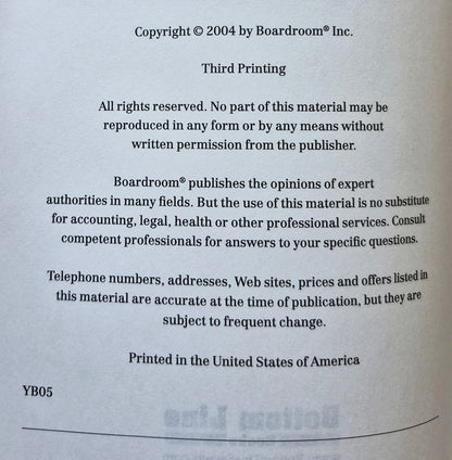 Library of Forbidden Secrets von Boardroom, Inc. (Gut, 2004, Taschenbuch, 100 S., Bottom Line)