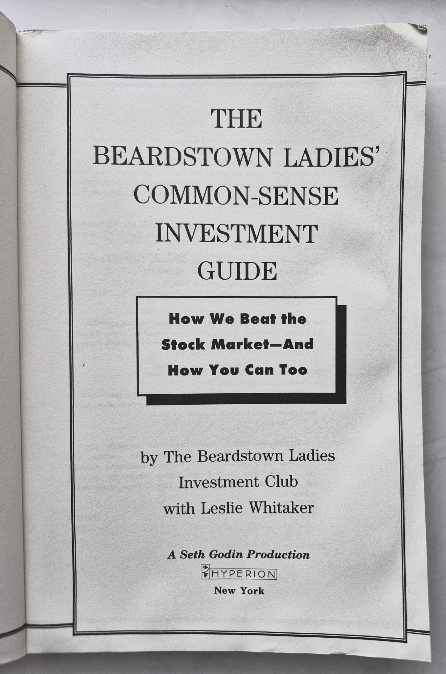 The Beardstown Ladies Common-Sense Investment Guide (Gut, 1994, Pbk, 232 S., Hyperion)