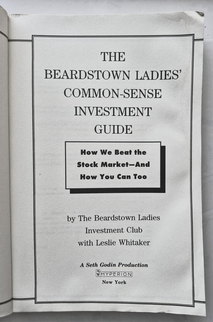 The Beardstown Ladies Common-Sense Investment Guide (Gut, 1994, Pbk, 232 S., Hyperion)