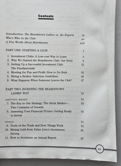 The Beardstown Ladies Common-Sense Investment Guide (Gut, 1994, Pbk, 232 S., Hyperion)