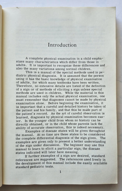 Manual of Pediatric Physical Diagnosis 4th Edition by Lewis A. Barness (Gut, 1973, Pbk, 247 S., Year Book Medical Pub.)