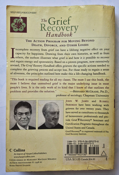 The Grief Recovery Handbook von John W. James; Russell Friedman (Akzeptabel, 1998, Taschenbuch, 173 Seiten, Collins)