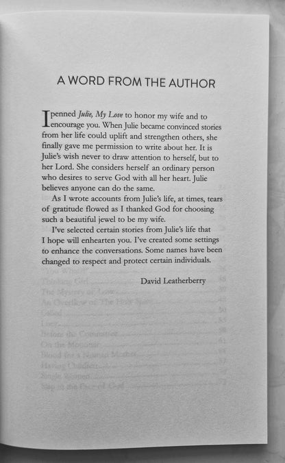 Julie, Meine Liebe von David Leatherberry (Neuwertig, 2023, Tb, 130 S., Enhearten Books)