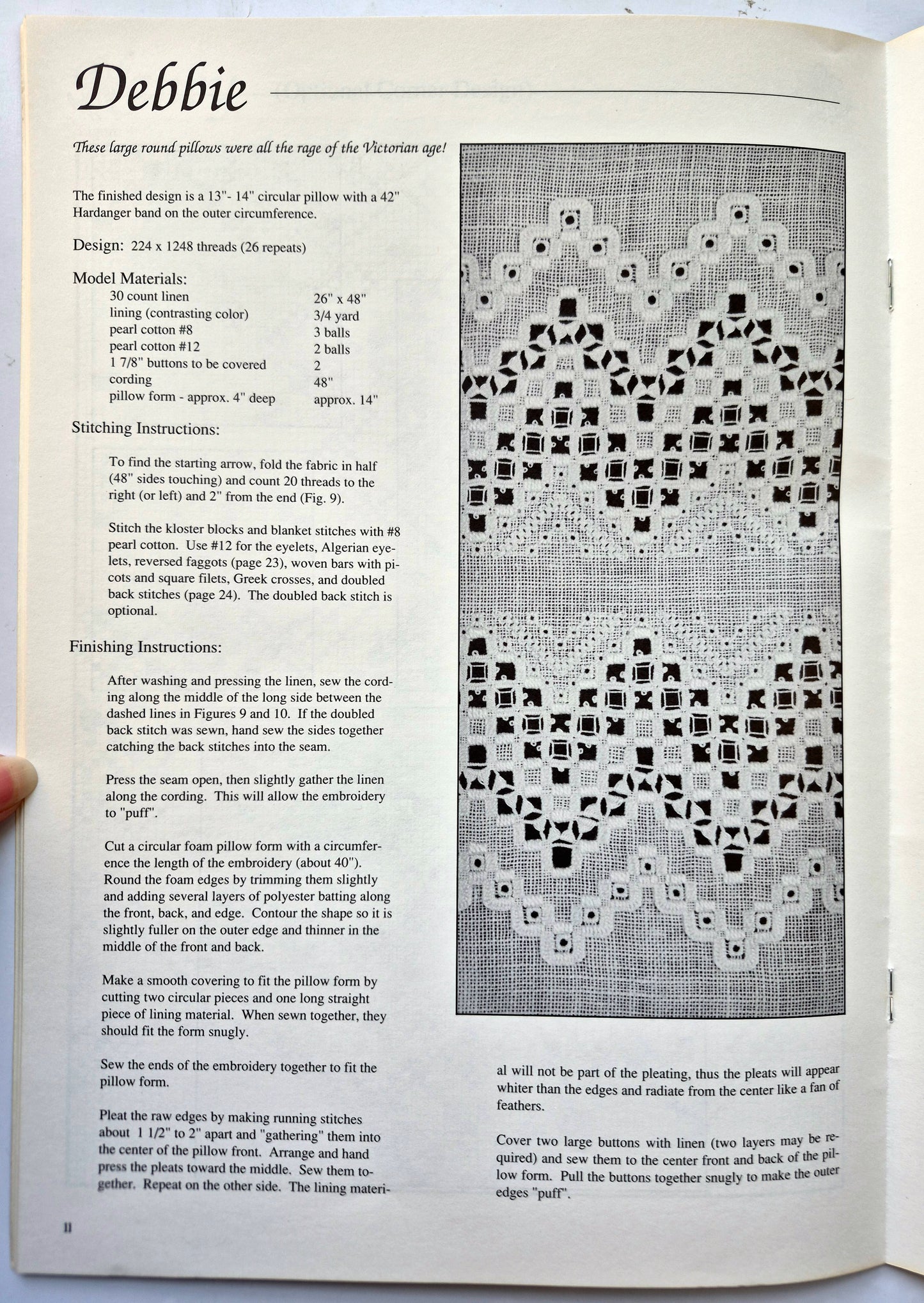 Hardanger Potpourri of Pillows von Janice Love (Sehr gut, 1991, Pb., 27 Seiten, Love 'N Stitches)