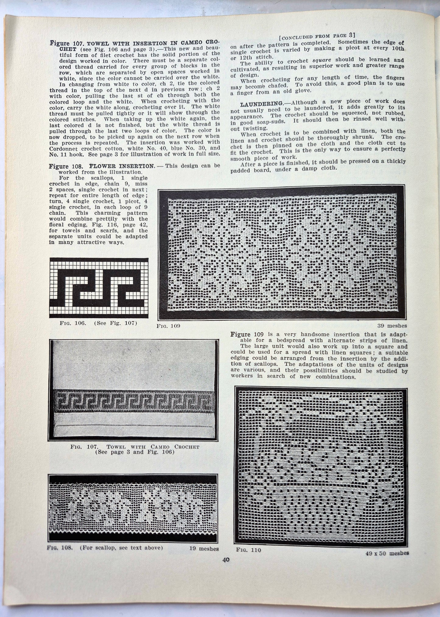 Filet Crochet: Projects and Charted Designs by Mrs. F.W. Kettelle (Sehr gut, 1979, Taschenbuch, 48 Seiten, Dover)