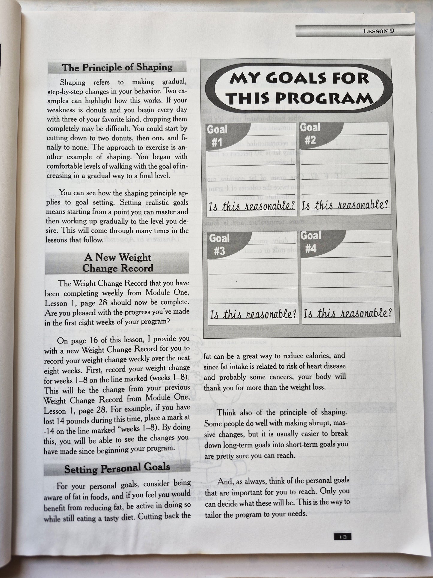 The LEARN Program for Weight Management Module Two von Kelly D. Brownell (Gut, 2000, Pbk, 124 Seiten, American Health Pub.)