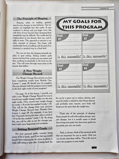 The LEARN Program for Weight Management Module Two von Kelly D. Brownell (Gut, 2000, Pbk, 124 Seiten, American Health Pub.)