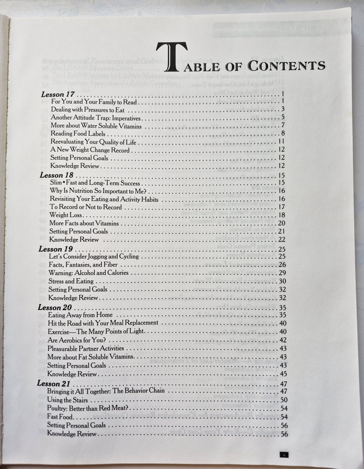 The LEARN-Programm zur Gewichtskontrolle Modul Drei von Kelly D. Brownell (Sehr gut, 2000, Pbk, 122 S., American Health Pub.)